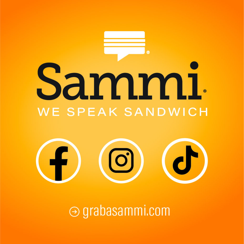 Image announces Sammi Sandwiches on Facebook, Instagram and TikTok